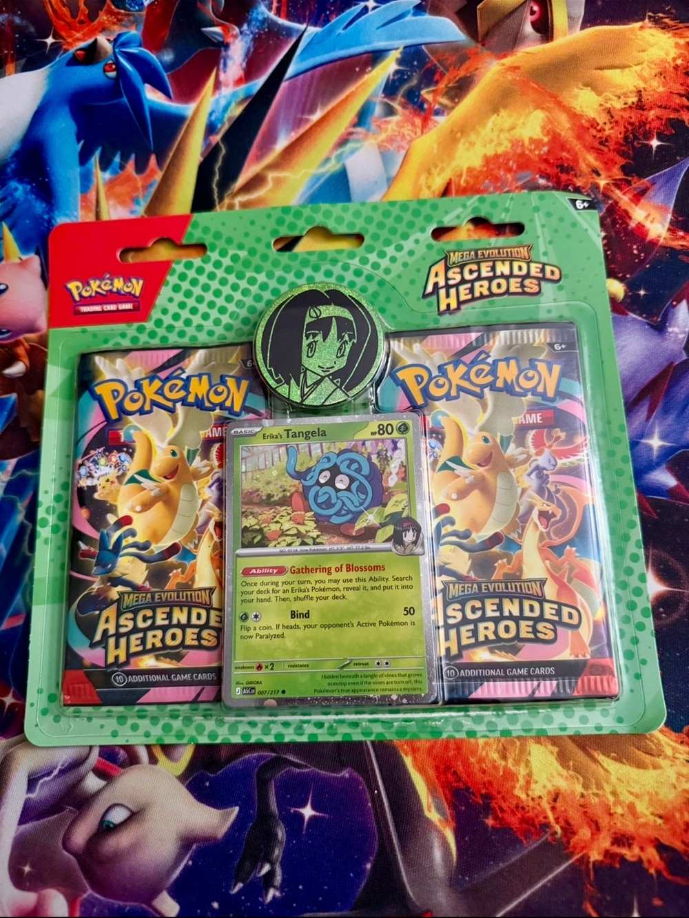 Pokemon Mega Evolution Ascended Heroes Collection  Erika 2 booster pack new